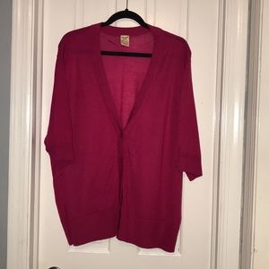 Faded Glory Pink short sleeve cardigan